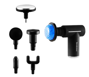 lot 163 image: Brookstone Cordless Hot and Cold Percussion Deep Tissue Massager Gun, 6 Intensity Levels