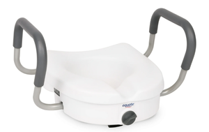 lot 174 image: Equate Raised Toilet Seat with Handles, 5 Seat Riser with Arms, Fits Most Toilets, 350 lb Capacity