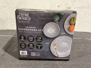 lot 203 image: 12PCS Thyme & Table Dinnerware Stoneware Set