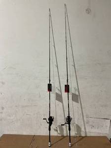 lot 2 image: LOT OF 2 Abu Garcia 7 Max SX Spinning Reel and Fishing Rod Combo, Size 3000 Reel
