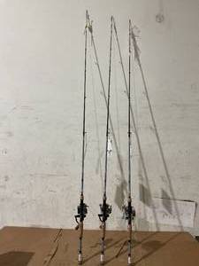 lot 9 image: LOT OF 3 Ozark Trail OTX Spinning Rod & Reel Fishing Combo, 7ft
