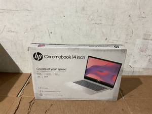 lot 16 image: HP 14 Inch HD Chromebook Laptop Intel Processor N200 4GB RAM 128GB