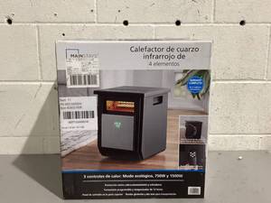 lot 597 image: Mainstays 1500W Electric 4-Element Infrared Cabinet Space Heater for Indoor