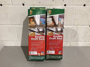 lot 724 image: LOT OF 2 2PCS Duck Brand Dark Gray Foam Double Draft Door Seal