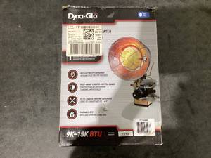 lot 670 image: Dyna-Glo TT15000M 15,000 BTU Propane Tank Top Portable Heater