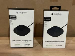 lot 455 image: LOT OF 2 Mophie Universal - Wireless Charging Pad  AC Power Adapter - 15 Watt