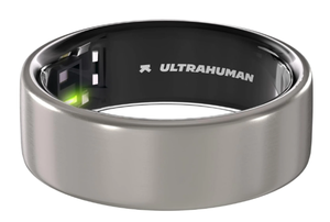 lot 3 image: Ultrahuman Ring AIR Size 8 - Worlds Lightest Sleep-Tracking Wearable - Raw Titanium