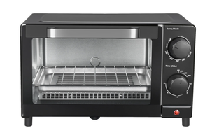 lot 193 image: Mainstays 4 Slice Toaster Oven with 3 Setting, Baking Rack and Pan
