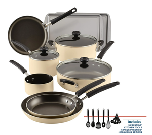 lot 84 image: LOT OF 2 22PCS Farberware Easy Clean Nonstick Aluminum Cookware Set