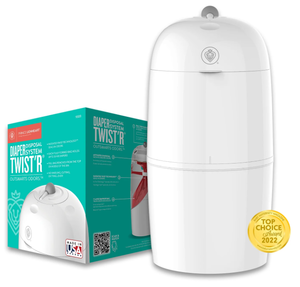 lot 248 image: Prince Lionheart White Diaper TwistR Diaper Pail - Outsmarts Odors with Patented Twist Technology