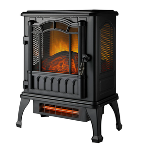 lot 679 image: Mainstays 2-Setting 3D Electric Stove Heater with Life-like Flame