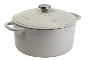 lot 683 image: Lodge Cast Iron 5.5qt Oyster Enameled Dutch Oven