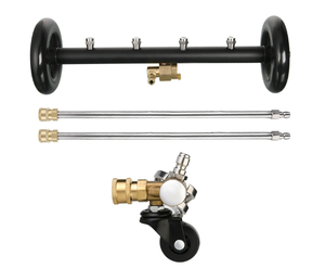 lot 684 image: Hyper Tough Dual-Function Undercarriage Cleaner with Swivel Wheel, Surface Cleaner for Pressure Washer