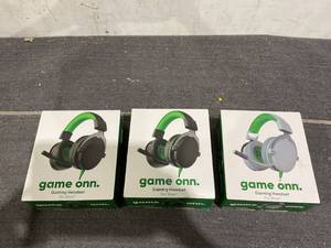 lot 324 image: LOT OF 3 Onn. Xbox Wired Video Game Headset with 3.5mm Connector, Flip-to-Mute Mic, Cooling Gel Earpads and 50mm Speakers