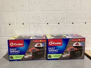 lot 244 image: LOT OF 2 O-Cedar EasyWring Spin Mop & Bucket System