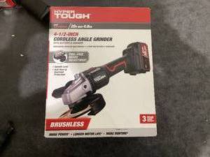 lot 258 image: Hyper Tough 20V Max Brushless 4.5-inch Cordless Angle Grinder with 4.0Ah Lithium-Ion Battery and Charger