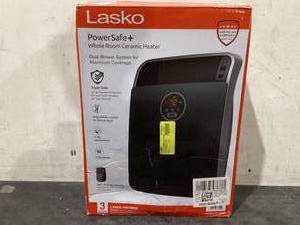 lot 261 image: Lasko 18 1500W Whole Room Ceramic Console Space Heater with Remote, Black