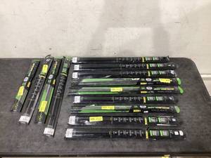 lot 340 image: LOT OF 13  BLACK EDITION SILICONE SCRUBBLADE WIPER BLADE