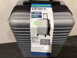 lot 338 image: Protege, Vacationer Hard Side 24 Expandable Checked Luggage, Silver