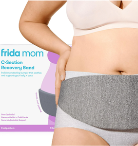 lot 253 image: Frida Mom C Section Recovery Belly Band, Postpartum Abdominal Binder with Soft Knit Layer, One Size