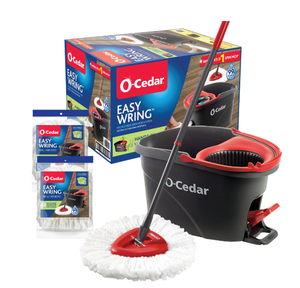 lot 268 image: LOT OF 2 O-Cedar Easywring Microfiber Spin Mop & Bucket Floor Cleaning System
