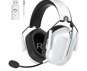lot 291 image: Ecomoment Wireless Gaming Headset Compatible for PS5 Switch PC Mac, 2.4 GHzBluetooth 5.2 Gaming Headphones with Noise Cancelling Microphone 40 Hours Battery Life,3.5mm Wired for Xbox Series