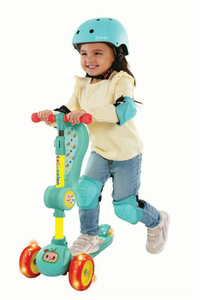 lot 275 image: Spark Cocomelon 3 Wheel Light-Up Scooter with Folding Seat for Toddlers, Ages 3