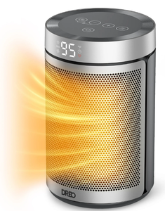lot 288 image: LOT OF 2 Dreo Space Heaters for Inside, Portable Electric Heater for Home with Thermostat