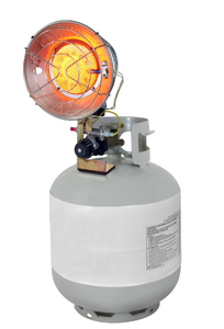 lot 716 image: Dyna-Glo Delux TT15CDGP Propane Powered 15,000-BTU Single Burner Tank Top Radiant Heater with Tip Ov