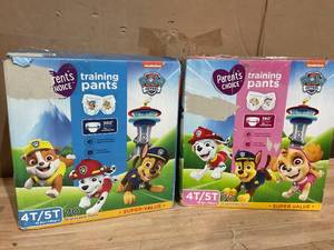 lot 273 image: LOT OF 2 Parents Choice Paw Patrol Training Pants for GirlsBoys, 4T5T, 70 Count