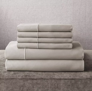 lot 59 image: 6PCS Queen Size Members Mark Hotel Luxury Collection 1000 Thread Count Egyptian Cotton Sheet Set Stone Tile