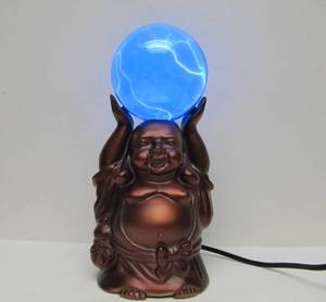 lot 26 image: Very Cool Happy Buddha Lumisource LightningPlasma Ball Lamp