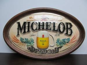 lot 69 image: Vintage MICHELOB Oval Bubble Beer Sign