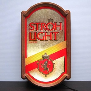 lot 73 image: Working Vintage STROH LIGHT Lighted Beer Sign