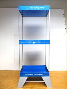 lot 76 image: Vintage Metal Liquor Store Metal Advertising Display - Worlds Best Tasting Vodka