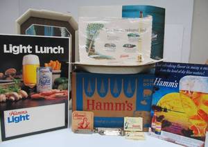 lot 83 image: Lot of Vintage HAMMS Beer Advertising Items