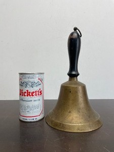 lot 185 image: Larger Antique Brass Bell - Marked April 5, 1899 Grand Rapids, Minnesota