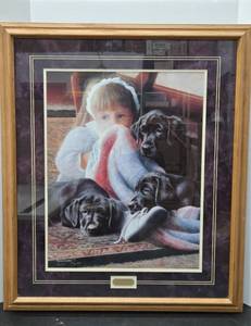 lot 215 image: Framed Signed Numbered Artist Proof Print by Kevin Daniel Threes Company