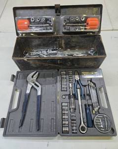 lot 202 image: 2 Toolboxes wSocket Sets & Wrenches