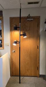 lot 249 image: Working Mid Century 3-Way Tension Pole Lamp