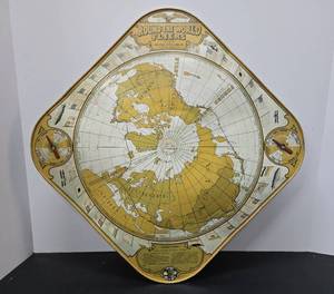 lot 252 image: Great Looking Vintage 1930s era ROUND THE WORLD FLIERS Tin Litho Double Sided Game Board
