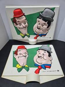lot 268 image: Great Looking Vintage Vacuum Form LAUREL & HARDY Store Display Signs