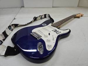 lot 280 image: Nice Working FENDER Squier Strat Electric Guitar - Blue