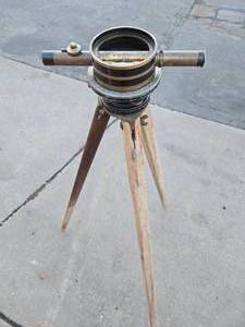 lot 247 image: Very Cool 1920s era Brass Surveying TransitLeveling Tool wCase & Tripod