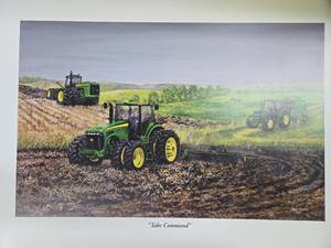 lot 315 image: Unframed Signed Numbered JOHN DEERE Tractor Print by Steve Carter