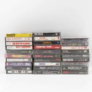 lot 342 image: Rock Cassettes & CDs - Ozzy Osbourne, Van Halen, Anthrax, ACDC & More