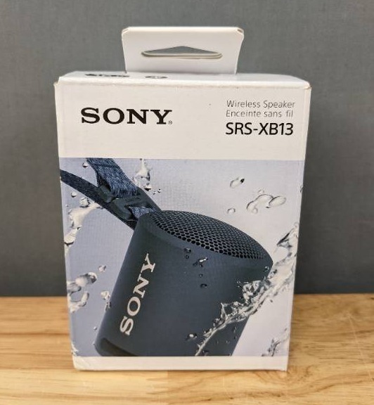 lot 37A image: Brand New Sony SRS-XB13 EXTRA BASS Wireless Waterproof Speaker - Light Blue $58 Retail Y