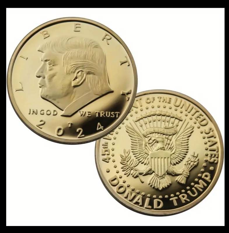 lot 38L image: 5 New President Donald Trump Take America Back 2024 Collector Coins O