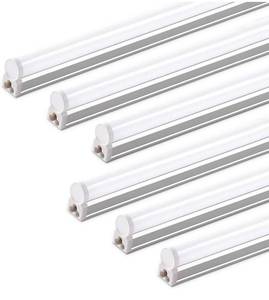 lot 651 image: Brand New Barrina 6 Pack LED T5 Integrated Single Fixture, 4FT, 2200lm, 6500K Super Bright White, 20W Utility LED Shop Light $59.99 Retail B