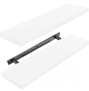 lot 146 image: Brand New Amada HOMEFURNISHING Floating Shelves Large, 24 x 7 Inch Wall Shelves for Bathroom, Bedroom, Kitchen, Shelves for Wall Decor Set of 2, White Z
